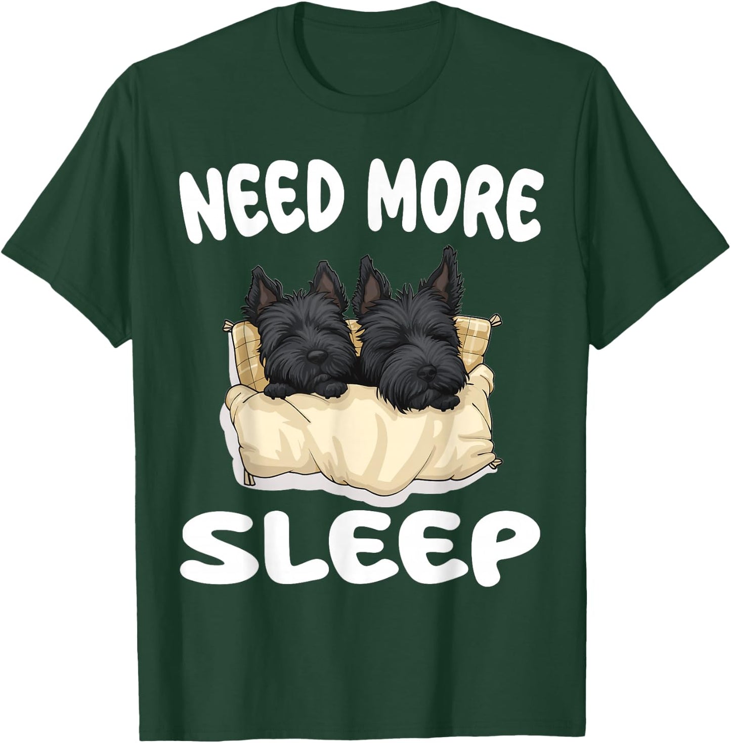 Cute Scottish Terrier Need more Sleep Pajamas Nightgown T-Shirt - T-Shirt | Forest