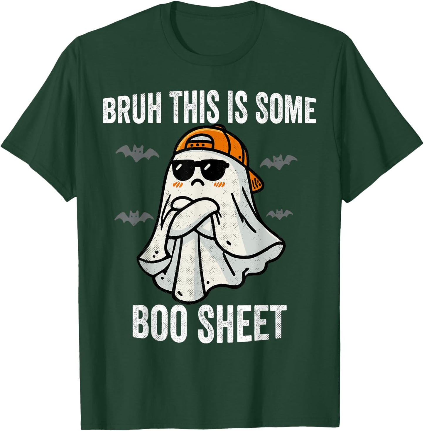 Bruh This Is Some Boo Sheet Funny Halloween Ghost Vintage T-Shirt - T-Shirt | Forest
