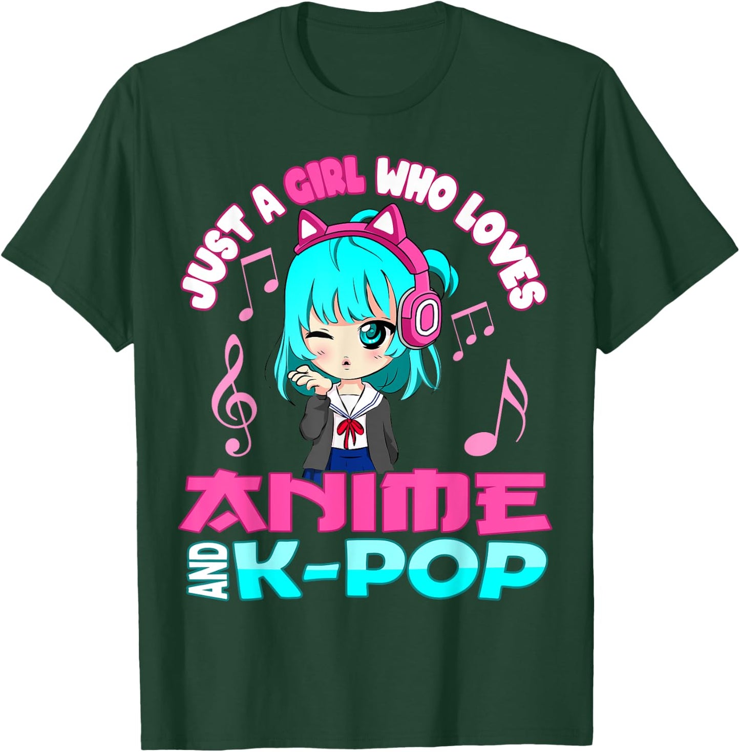 Anime and K-Pop Musik Manga Kawaii Chibi Merch KPOP Otaku T-Shirt - T-Shirt | Forest