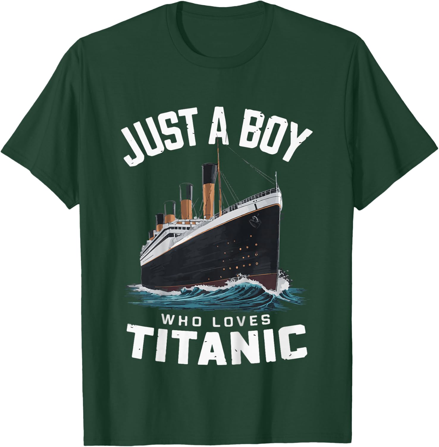 Kid Just A Boy Who Loves Titanic Boys Who Just Love Titanic Cool , Black, 2 T-Shirt - T-Shirt | Forest
