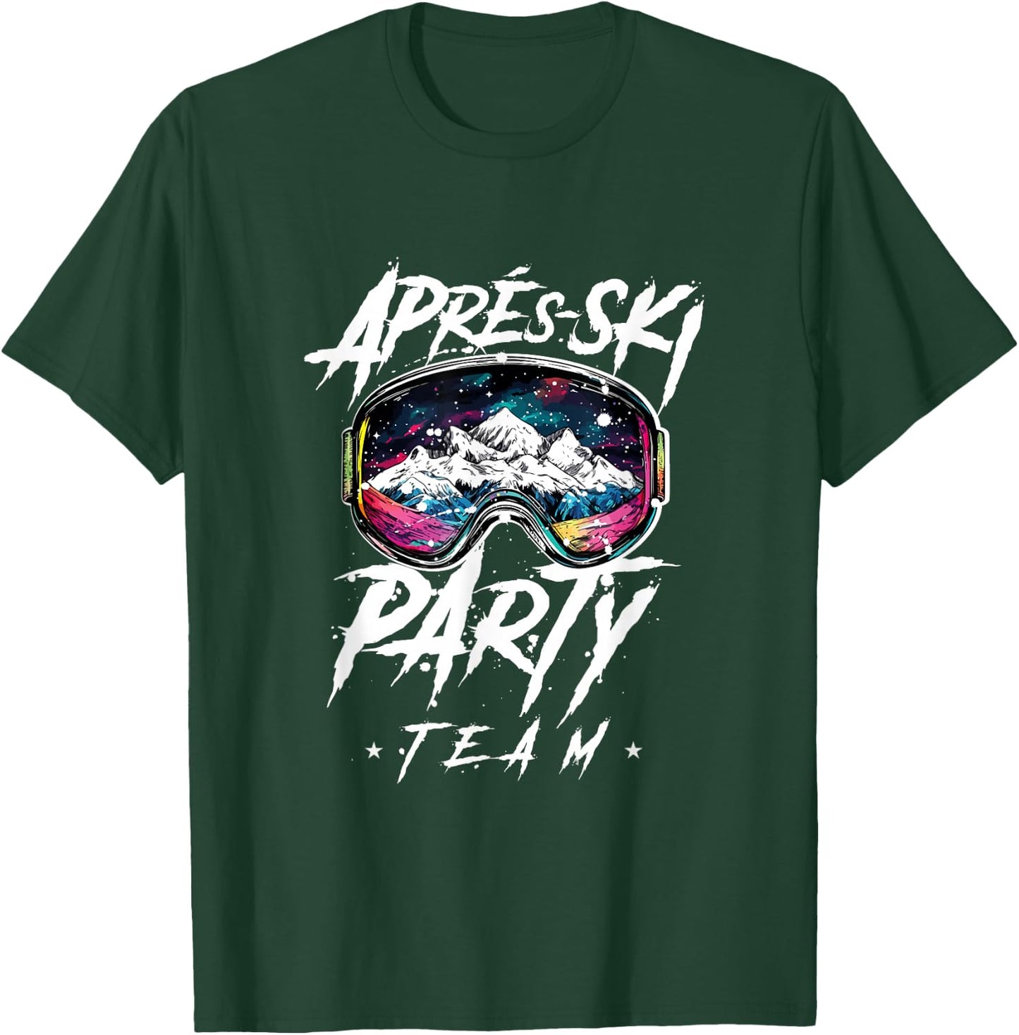 Apres Ski Party Team 2025 | Funny Quote , Black, S T-Shirt - T-Shirt | Forest