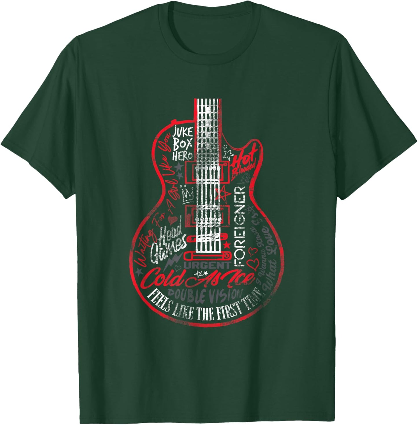 Foreigner Juke Box Hero Tracklist , black T-Shirt - T-Shirt | Forest