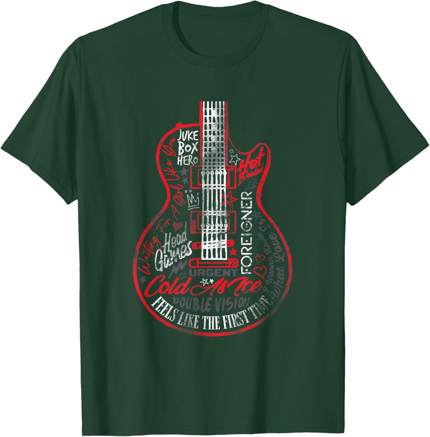 Foreigner Juke Box Hero Tracklist , black T-Shirt - T-Shirt | Forest