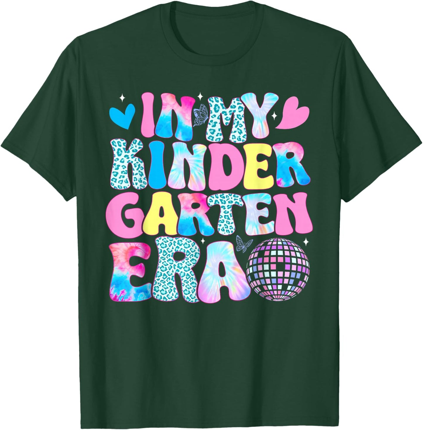 In My Kindergarten Era Girls Boys Teacher Back to School T-Shirt - T-Shirt | Forest