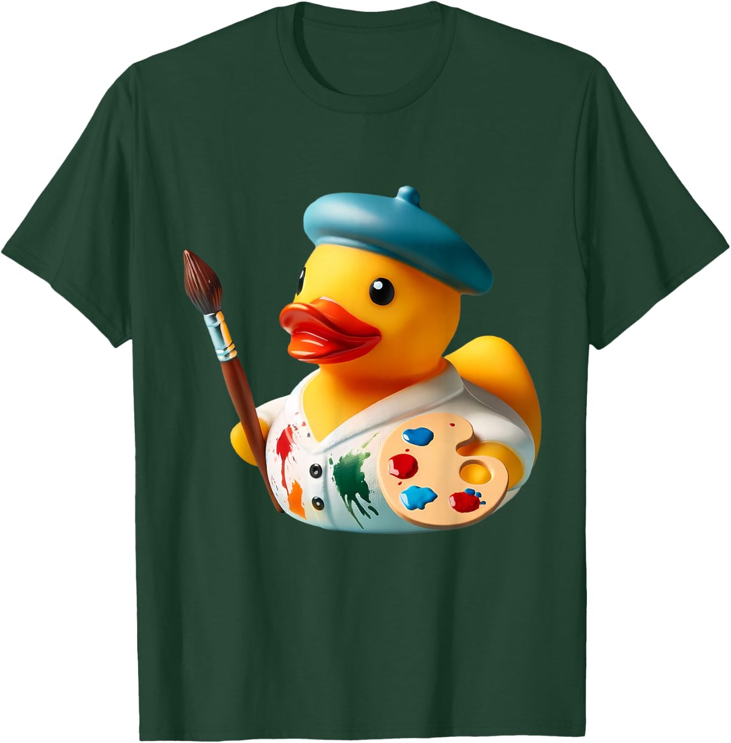 Rubber Duck Artist Painter T-Shirt - T-Shirt | Forest