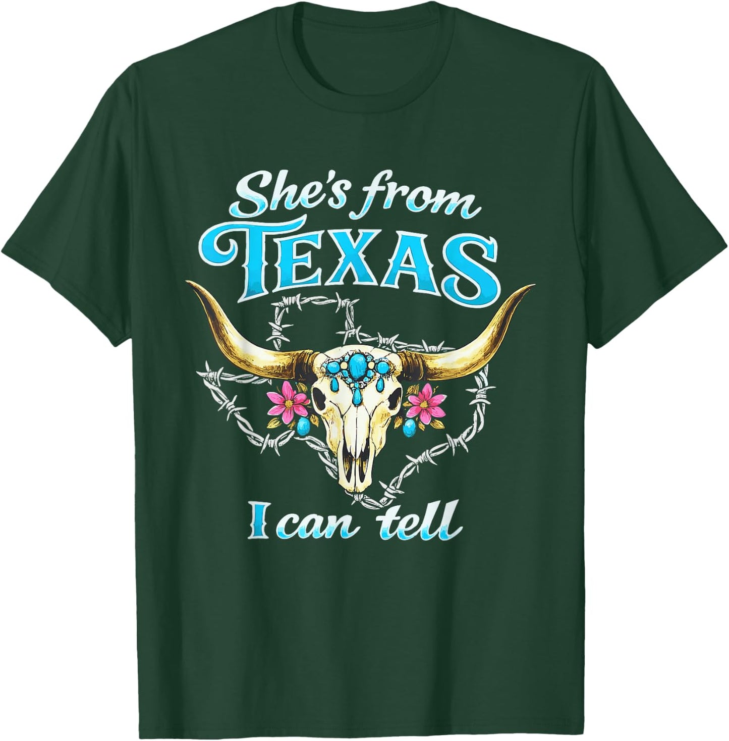 She's from Texas I Can Tell Retro Vintage Texas Girl T-Shirt - T-Shirt | Forest