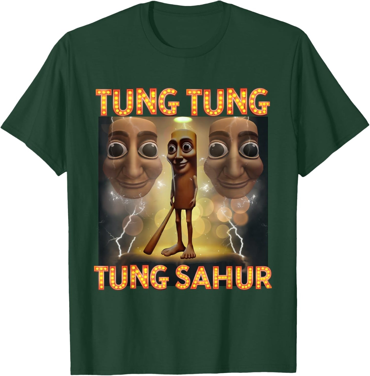 Tung Tung Sahur Funny Meme Italian Brain Red T-Shirt - T-Shirt | Forest