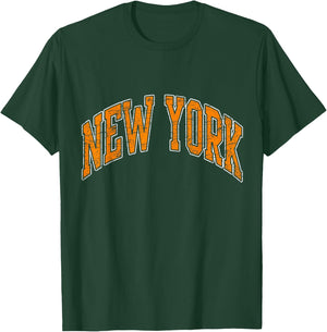 New York Vintage Retro Varsity Men Girl Women Kids Adult T-Shirt - T-Shirt | Forest