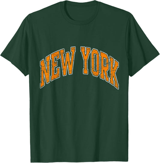 New York Vintage Retro Varsity Men Girl Women Kids Adult T-Shirt - T-Shirt | Forest