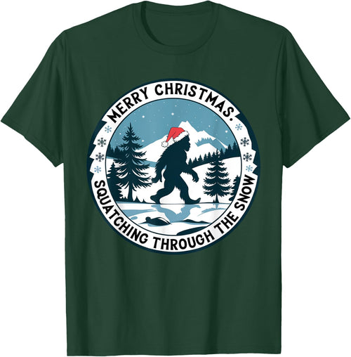 Merry Christmas Squatching Through the Snow Bigfoot Santa