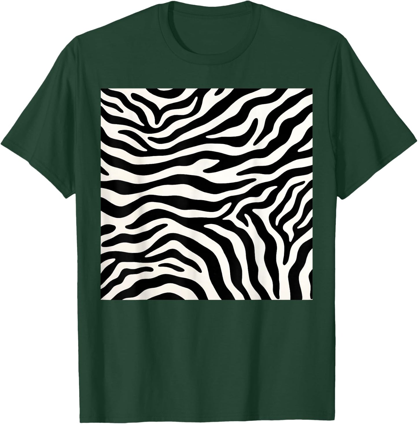 Zebra Print Pattern Women Girls Animal Print Zebra T-Shirt - T-Shirt | Forest