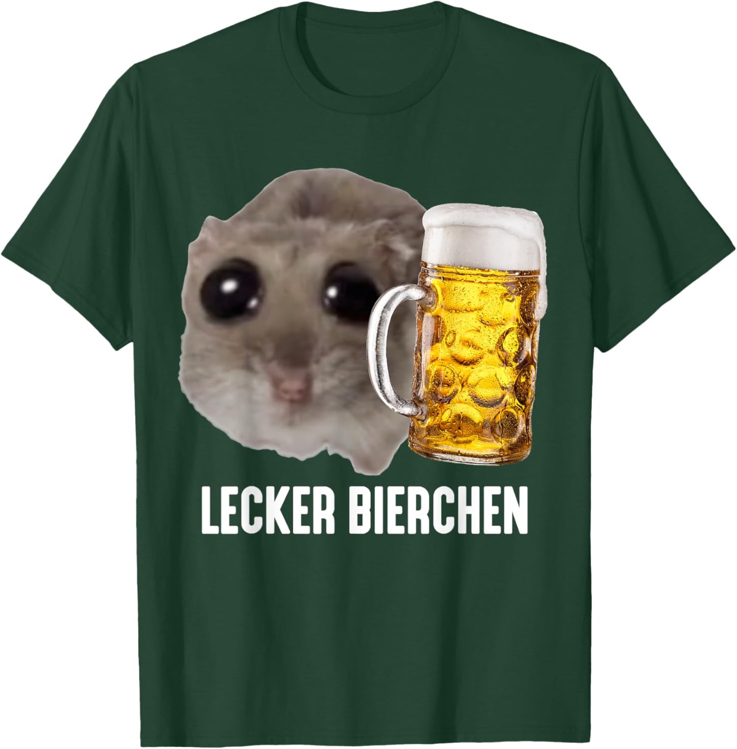 Tasty Beer X Sad Hamster Meme Beer Wheat Beer White Beer , black T-Shirt - T-Shirt | Forest