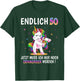 50th Birthday Woman Women Party Outfit Funny Unicorn , black T-Shirt - T-Shirt | Forest