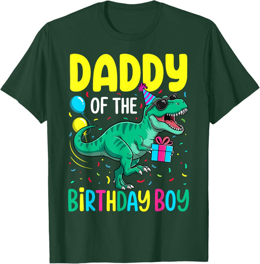 Daddy of The Birthday Party Outfit Dinosaur Squad Dad T-Shirt - T-Shirt | Forest