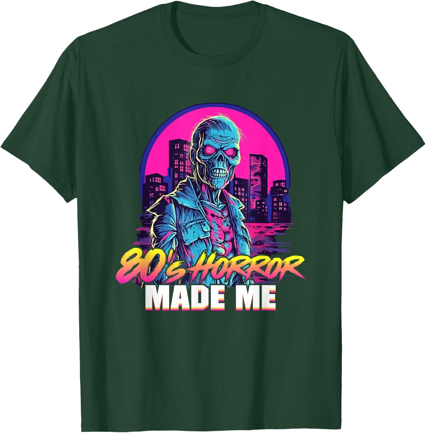 Retro Zombie Vintage Undead 80s Horror Movies Made me T-Shirt - T-Shirt | Forest
