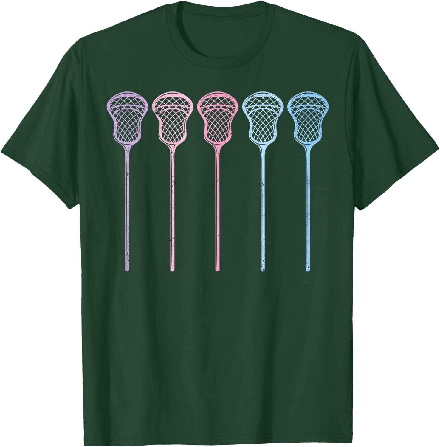 Lacrosse Lacrosse Sticks woman girls retro T-Shirt - T-Shirt | Forest