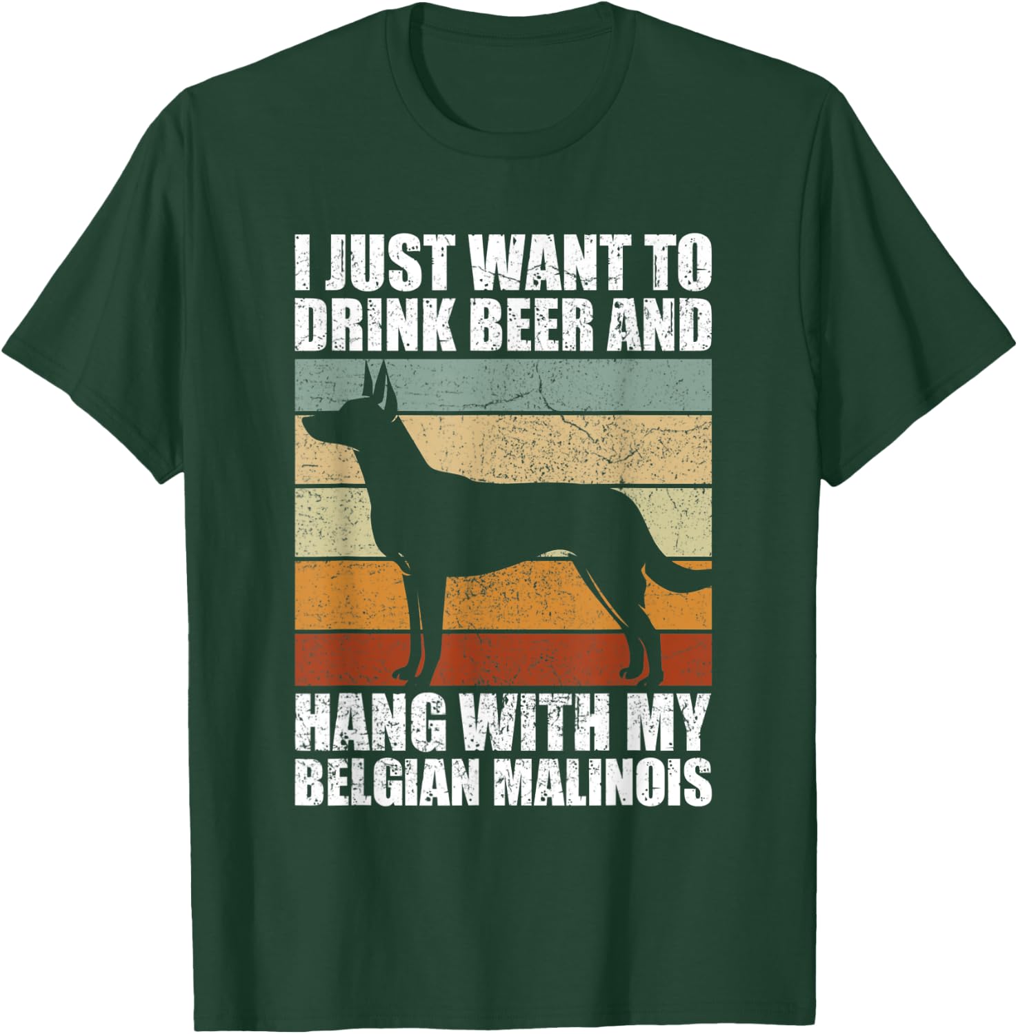Beer & Hang With My Belgian Malinois Pet Owner Dog Lover Women T-Shirt - T-Shirt | Forest