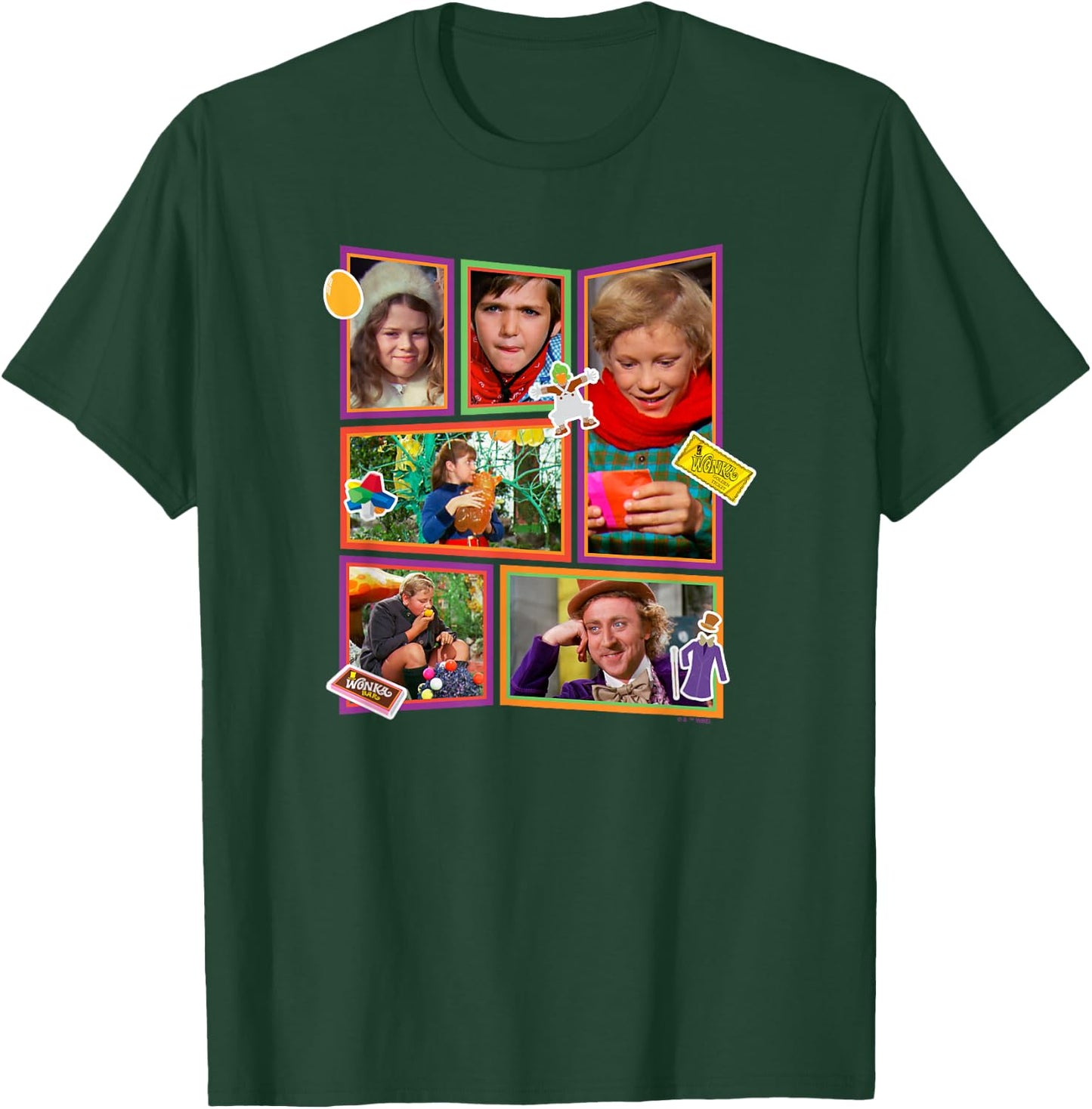 Willy Wonka And The Chocolate Factory Kids Boxed Up Frames T-Shirt - T-Shirt | Forest