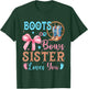 Boots or Bows Gender Reveal Decorations Sister Loves You T-Shirt - T-Shirt | Forest