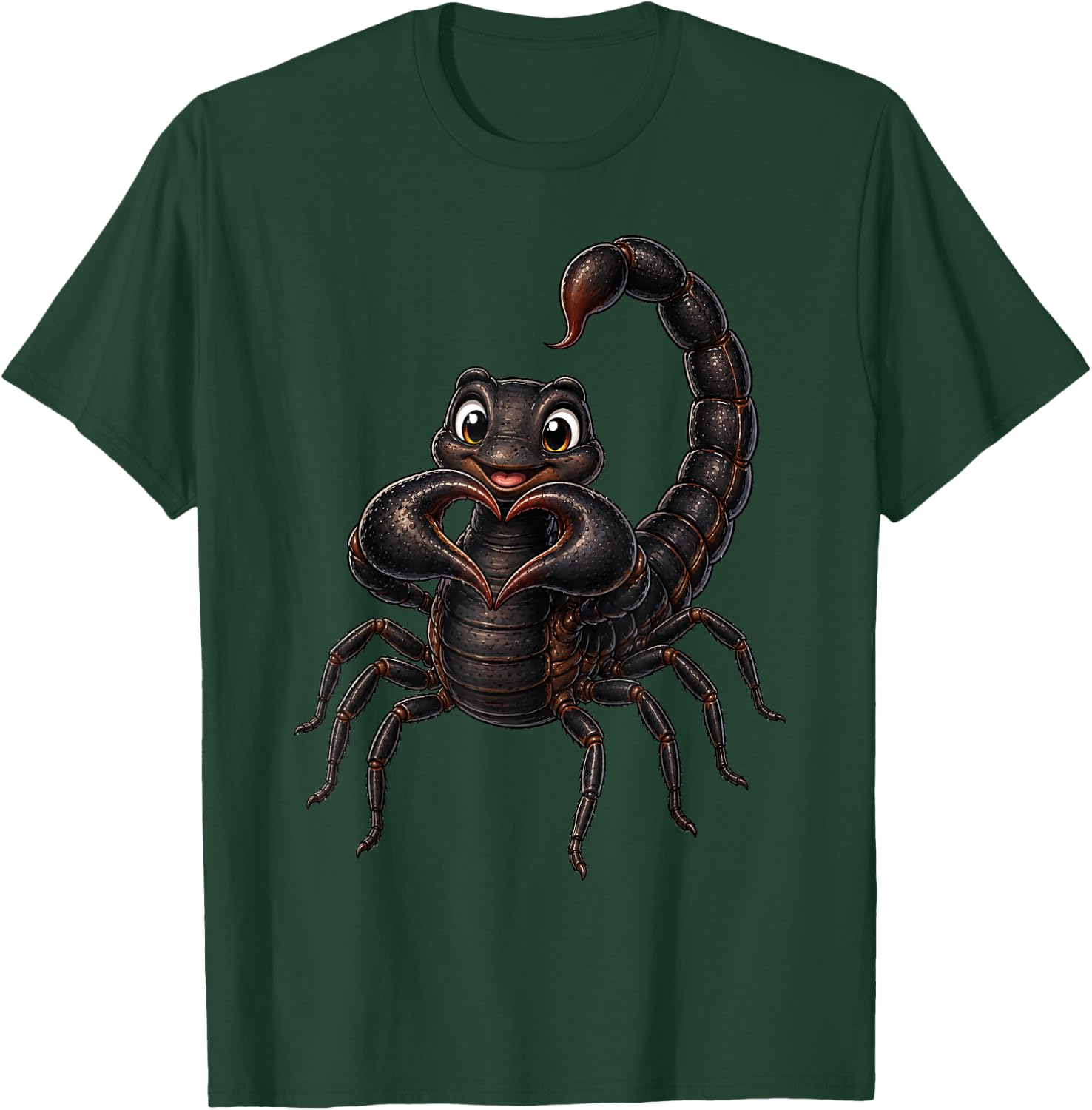 Scorpion with Heart | Cute Scorpy Heart Symbol T-Shirt - T-Shirt | Forest