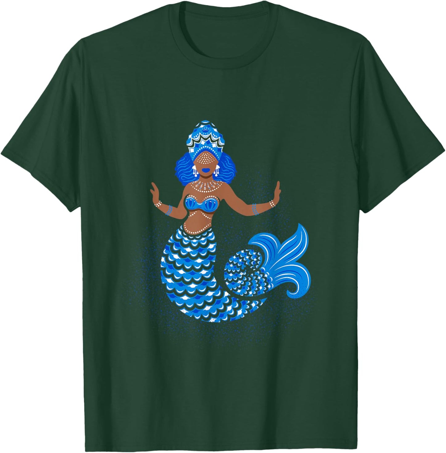 Yemaya | Yemoja | Yemanja | Iemanja African Goddess T-Shirt - T-Shirt | Forest