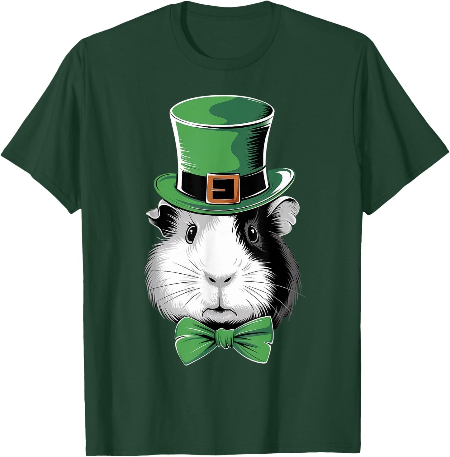 Green Guinea pig shamrock on St Patricks Day Guinea pig T-Shirt - T-Shirt | Forest