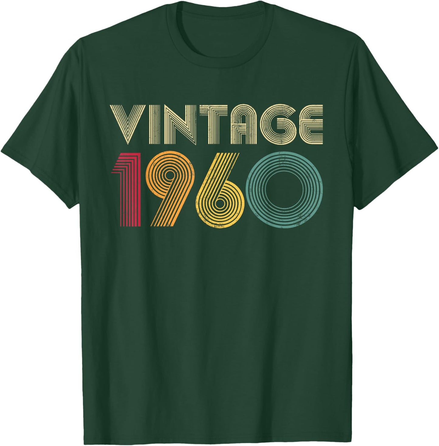 66th Birthday Gift Vintage 1960 66 Years Old Men Women Retro T-Shirt - T-Shirt | Forest