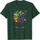 Awareness Autism Puzzle Pieces Colorful Tree Neurodiversity T-Shirt - T-Shirt | Forest
