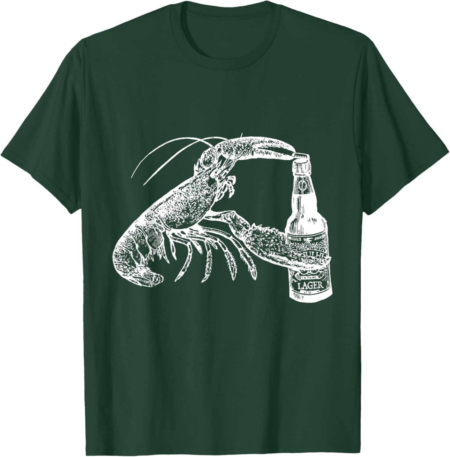 Beer Drinking Lobster Craft Beer Beach Vacation Gift Small T-Shirt - T-Shirt | Forest