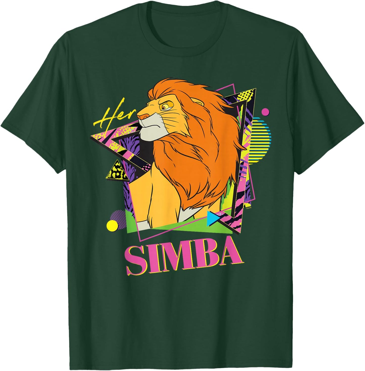 Disney The Lion King Retro '90s Couples Matching Her Simba , black T-Shirt - T-Shirt | Forest