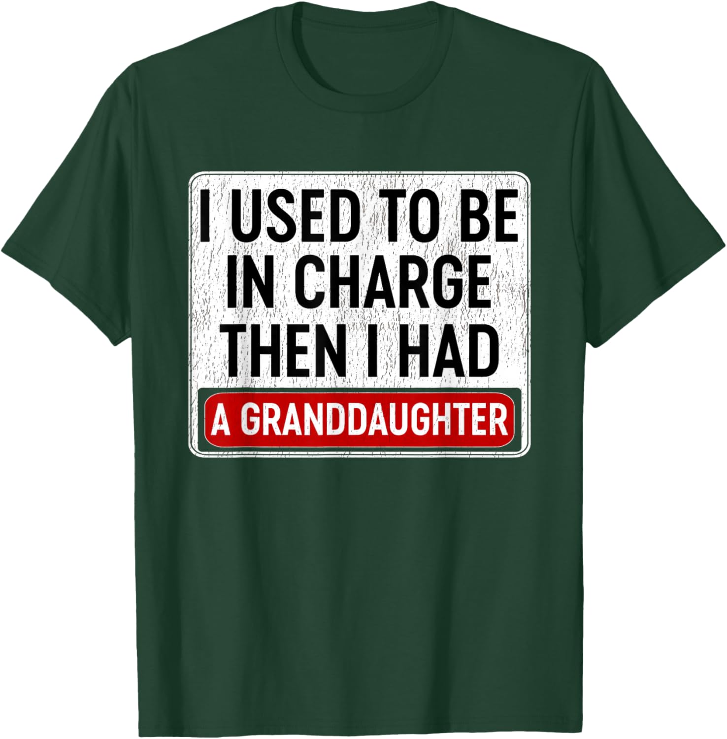 Retro I Used to Be in Charge Then I Had A Granddaughter T-Shirt - T-Shirt | Forest