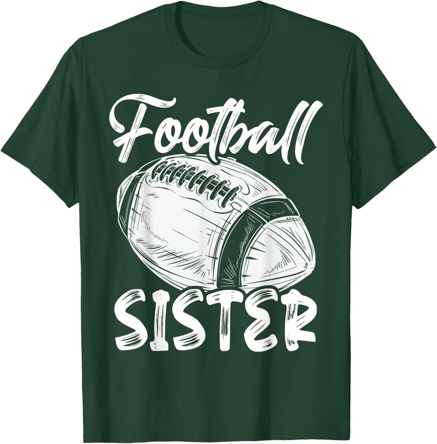 Football Sister Women Family Matching Players Mothers Day T-Shirt - T-Shirt | Forest