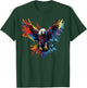 Cool Eagle on Colourful Painted Eagle , black T-Shirt - T-Shirt | Forest