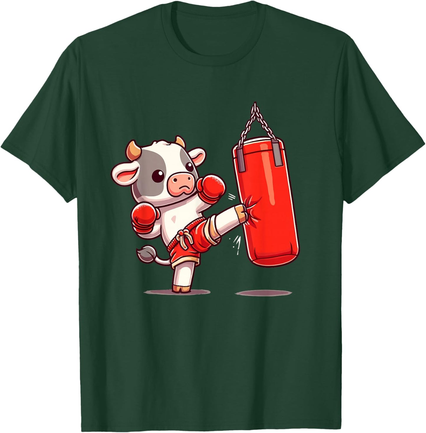 Muay Thai | Thai Boxing For Kids, Muay Thai Cow & Kickboxing T-Shirt - T-Shirt | Forest