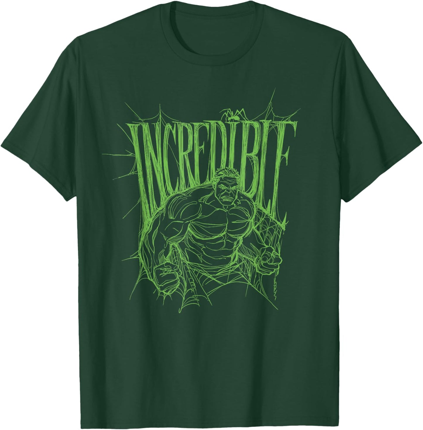 Marvel Studios Spider-Man BND Movie 2026 Incredible Hulk Web T-Shirt - T-Shirt | Forest