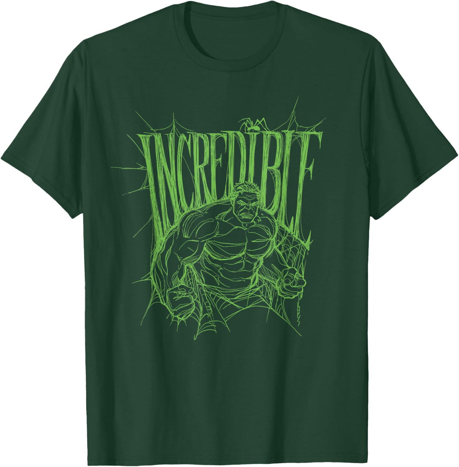 Marvel Studios Spider-Man BND Movie 2026 Incredible Hulk Web T-Shirt - T-Shirt | Forest