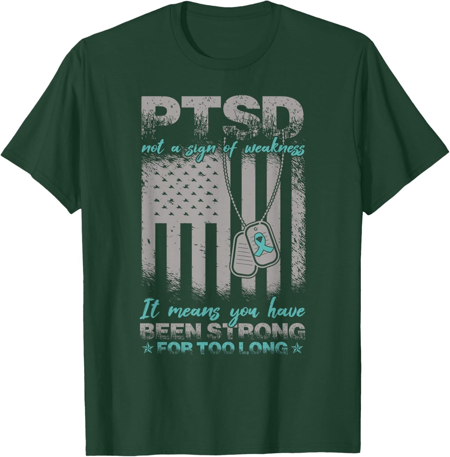 PTSD Awareness Veteran PTSD T-Shirt - T-Shirt | Forest