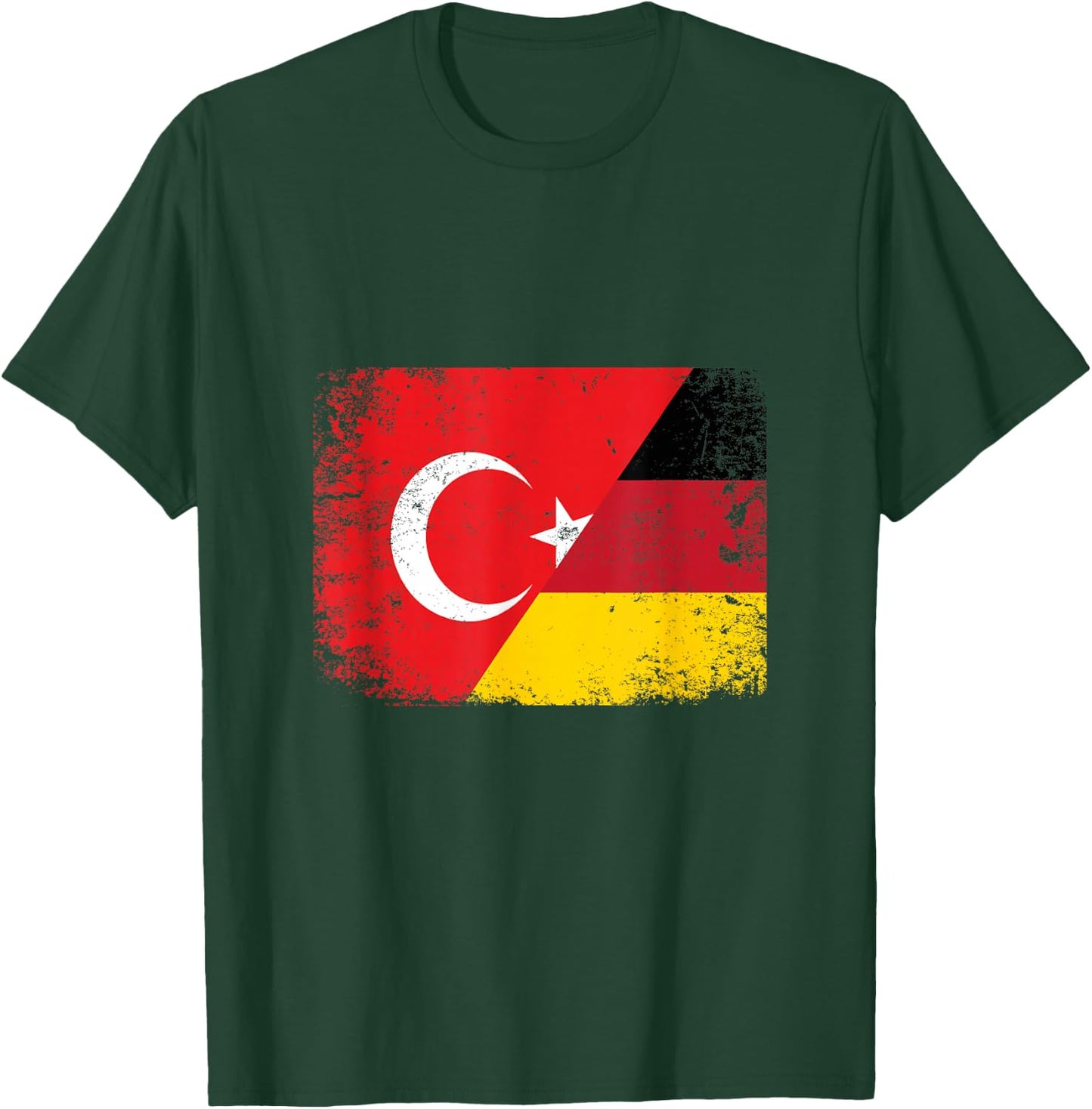 Türkei Deutschland Türkische Flagge Türkiye Halb Türke T-Shirt - T-Shirt | Forest
