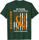 25 Years Cancer Free Orange Leukemia Survivor American Flag Kids Men T-Shirt - T-Shirt | Forest
