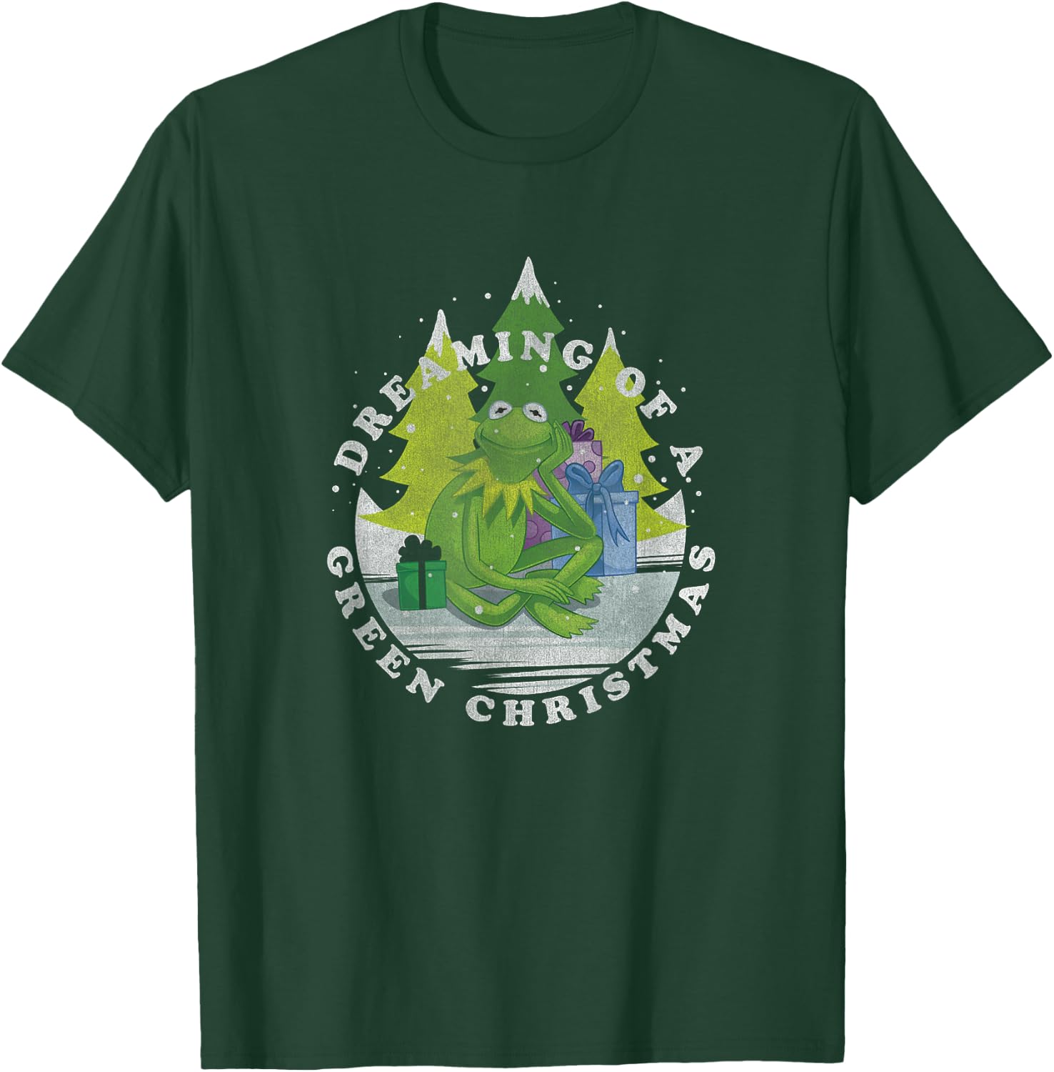 Disney Christmas The Muppets Kermit Dreaming of Green T-Shirt - T-Shirt | Forest