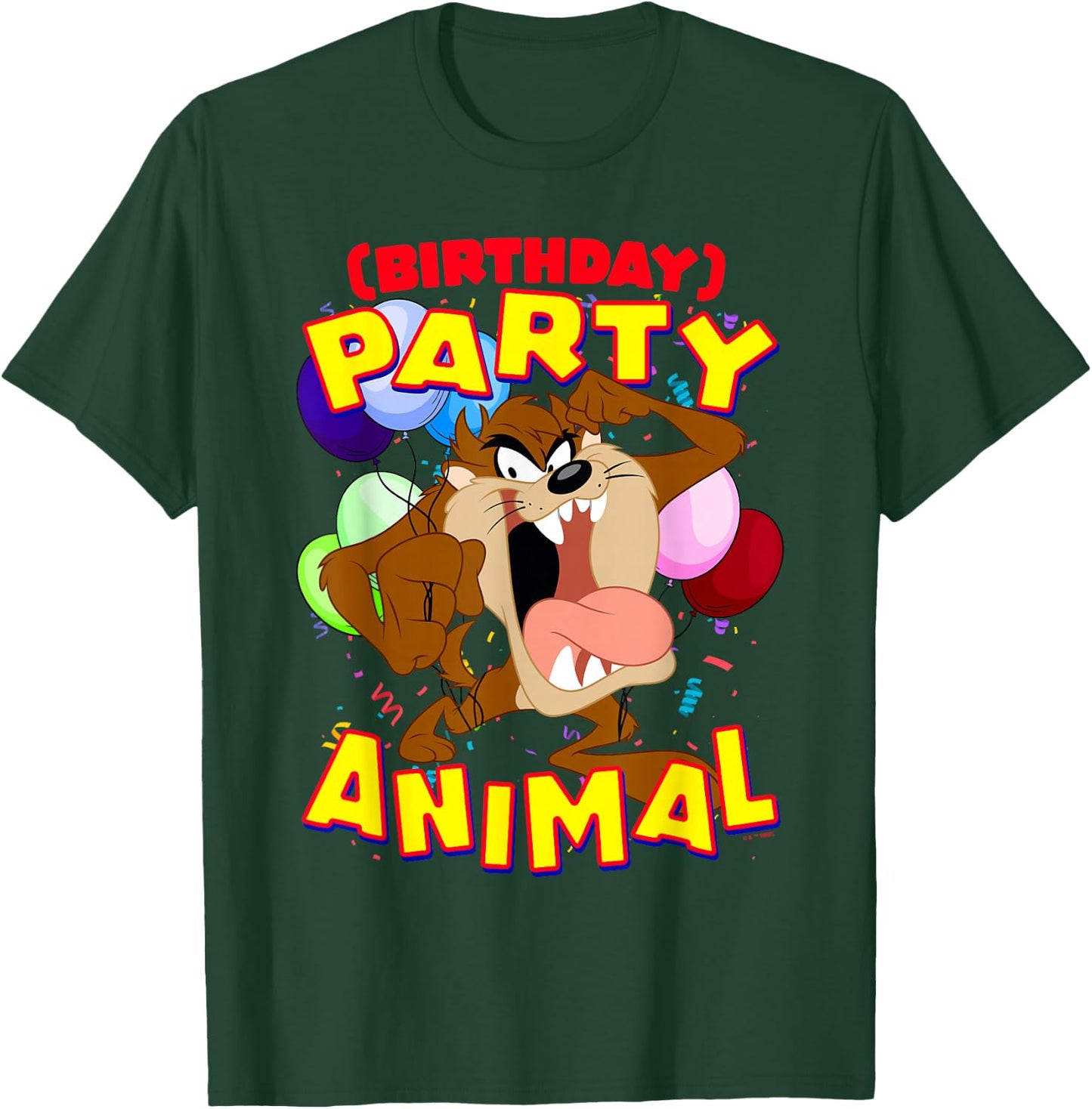 Looney Tunes Taz Birthday Party Animal T-Shirt - T-Shirt | Forest