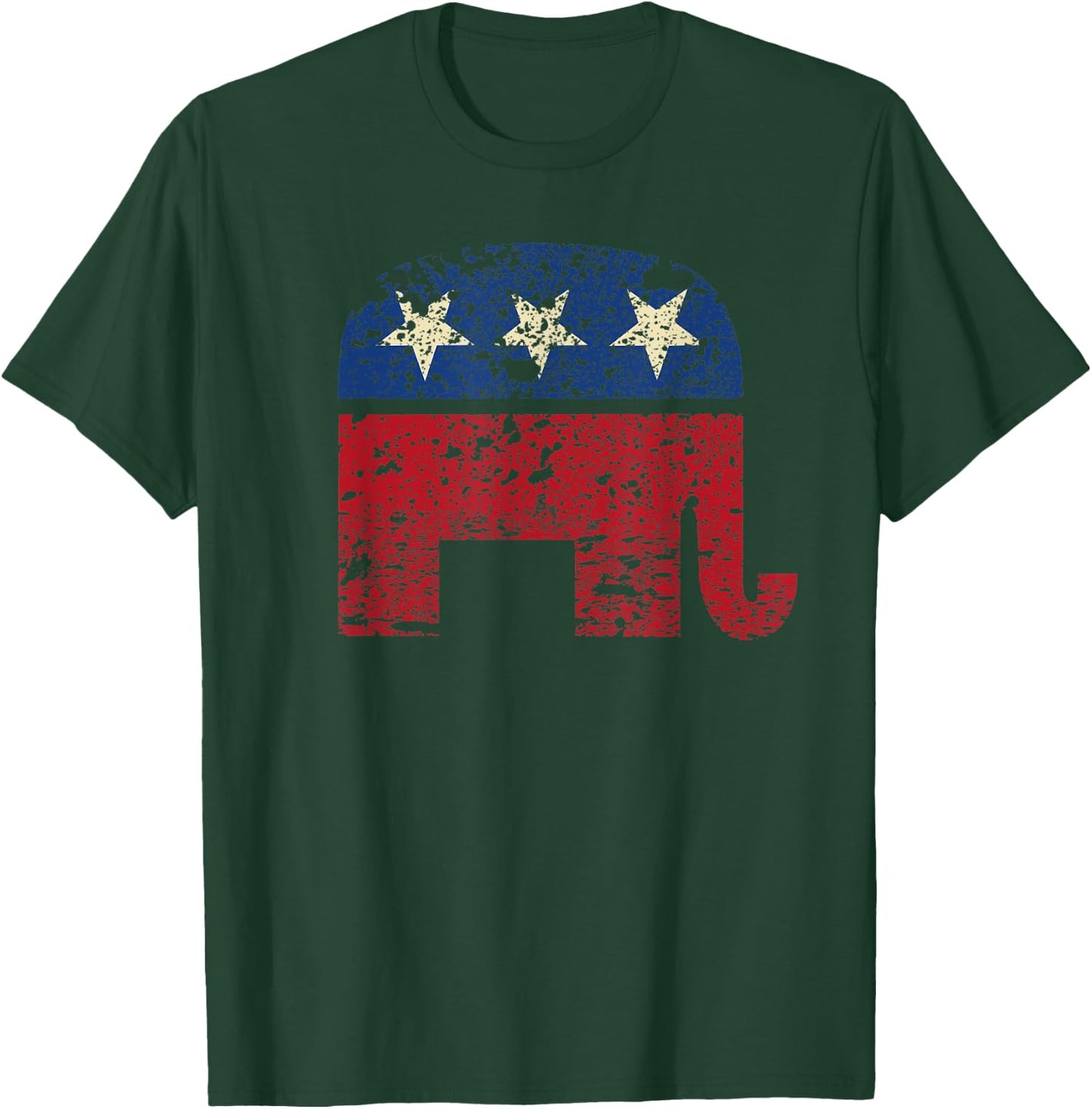 Trump Vintage Retro trump flags USA Flag Republican Elephant Kids Men T-Shirt - T-Shirt | Forest