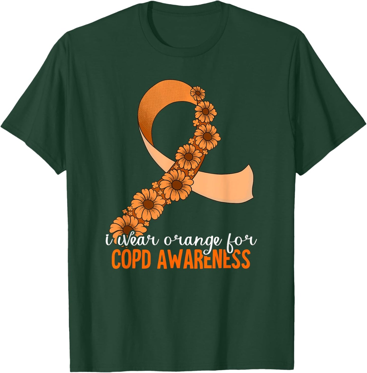 Chronic Obstructive Pulmonary Disease COPD Awareness - -Adults - Black - Small - Short Sleeve - Classic Fit - Cotton, Polyester - COPD Awareness Design T-Shirt - T-Shirt | Forest