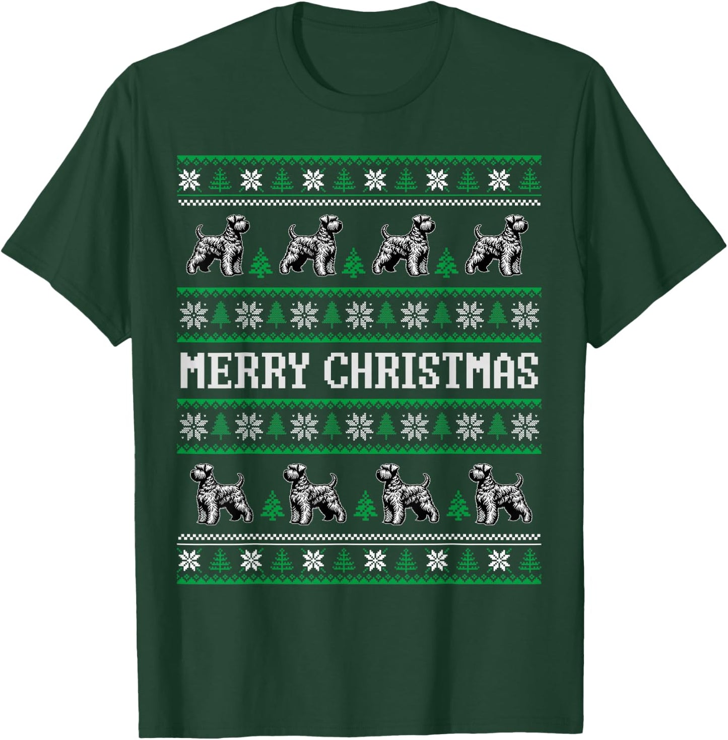 Ugly Sweater Wheaten Terrier Dog Christmas Dog Lover Xmas Women Kids T-Shirt - T-Shirt | Forest