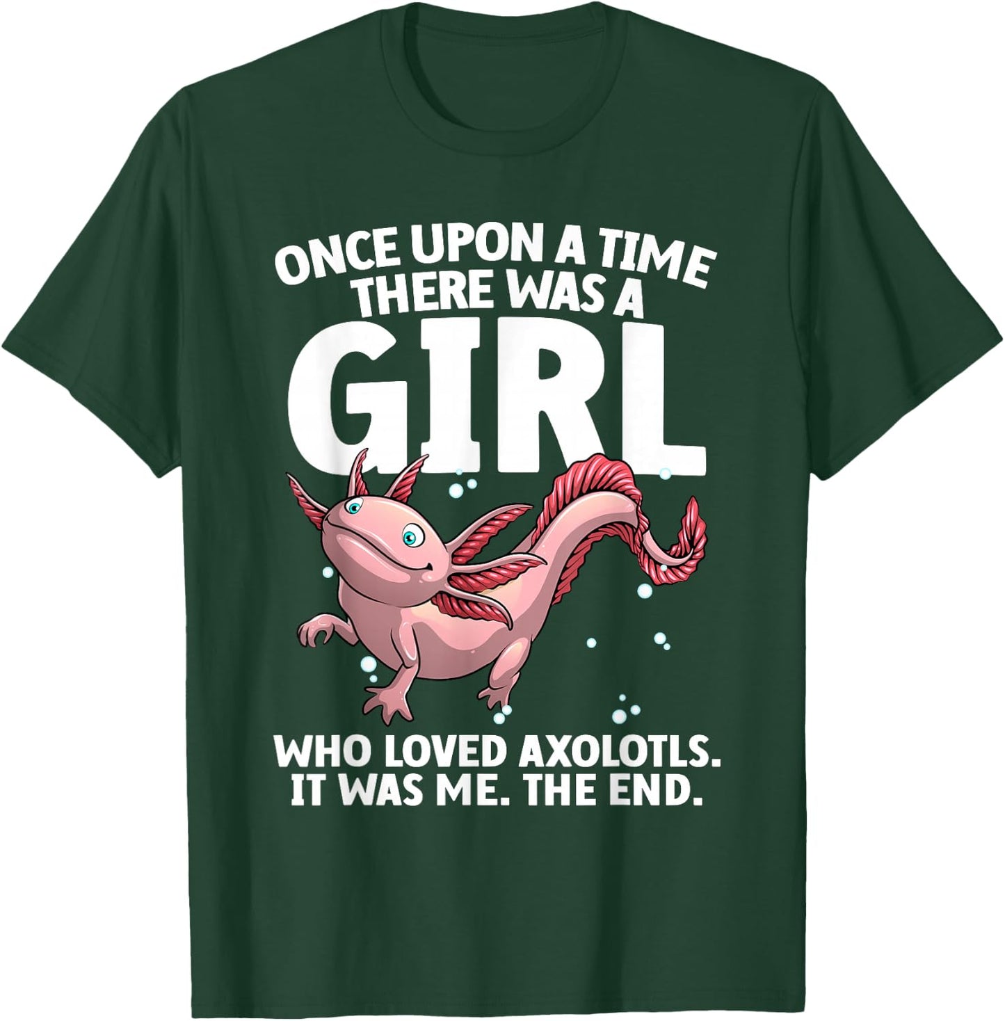 Cool Axolotl Art Girls Salamander Axolotl Lover T-Shirt - T-Shirt | Forest
