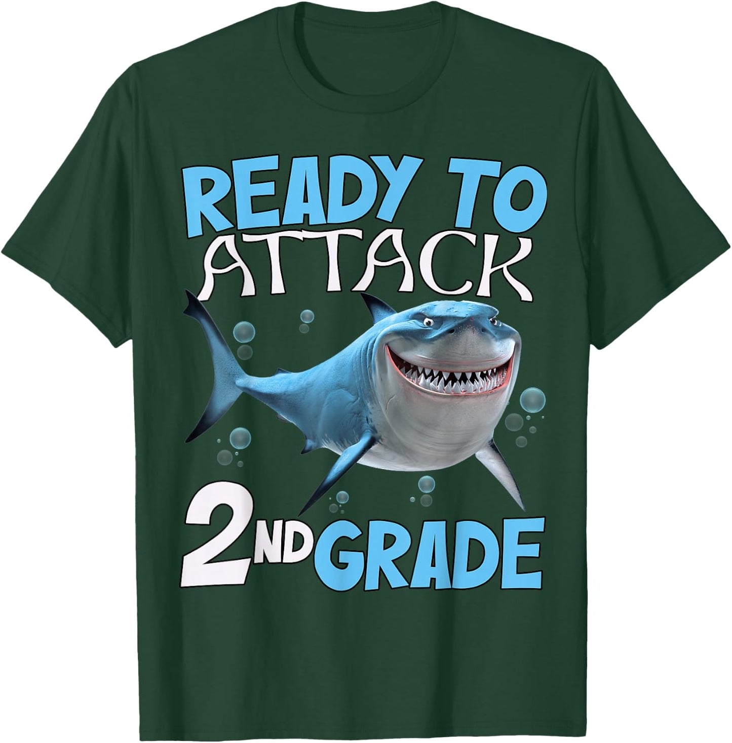 Shark Ready To Attack kids 2nd Grade Second funny 1st day T-Shirt - T-Shirt | Forest