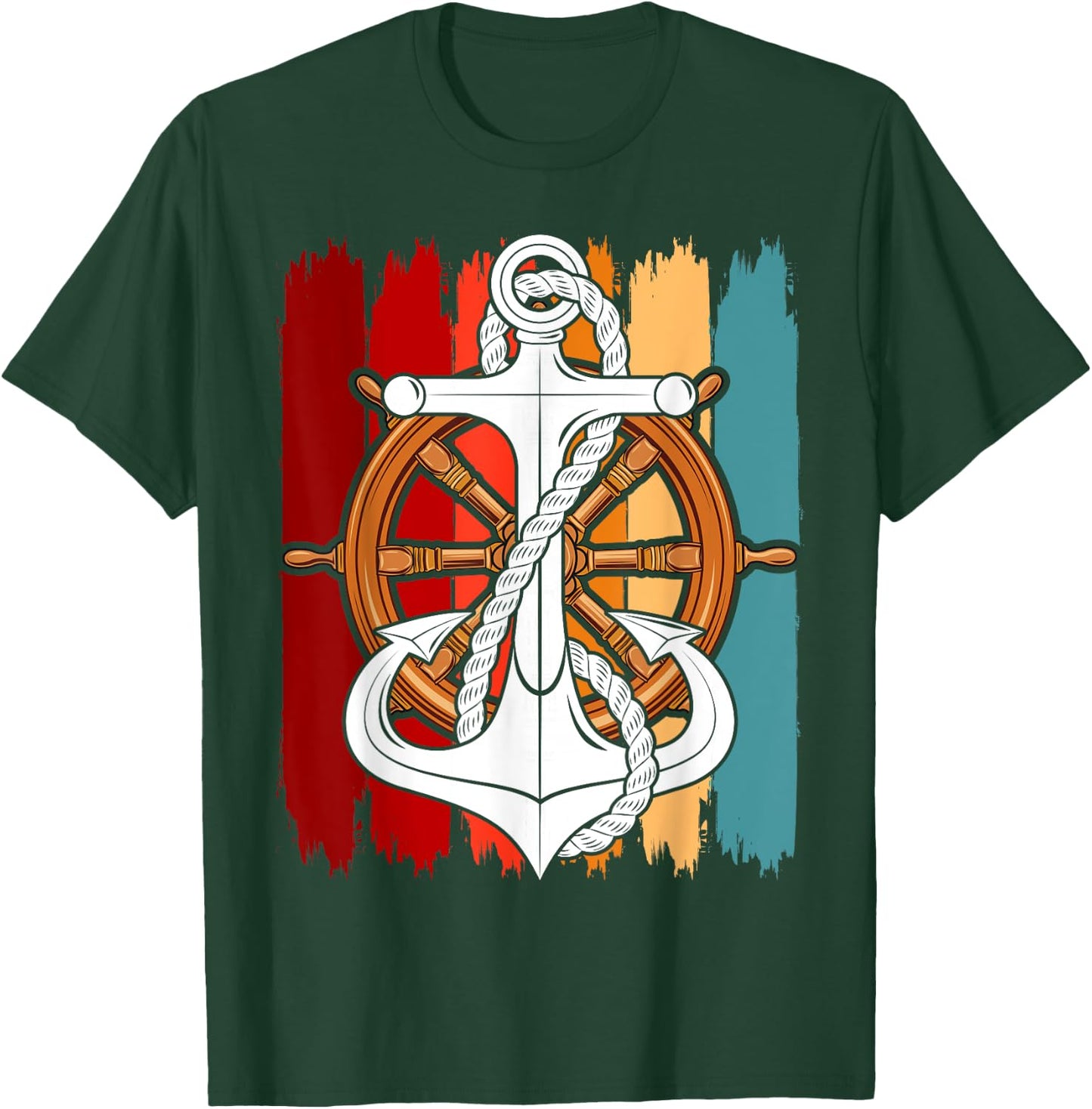 Sailor Costume Anchor Captain Sailing Men Women Children T-Shirt - T-Shirt | Forest