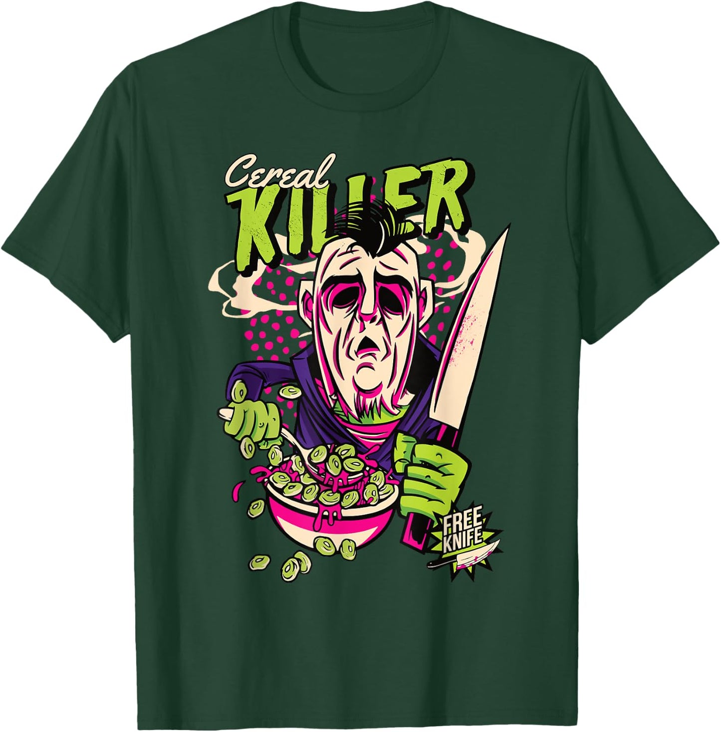 Müsli Killer Retro Horror Serienmörder Dark Humor Comic T-Shirt - T-Shirt | Forest