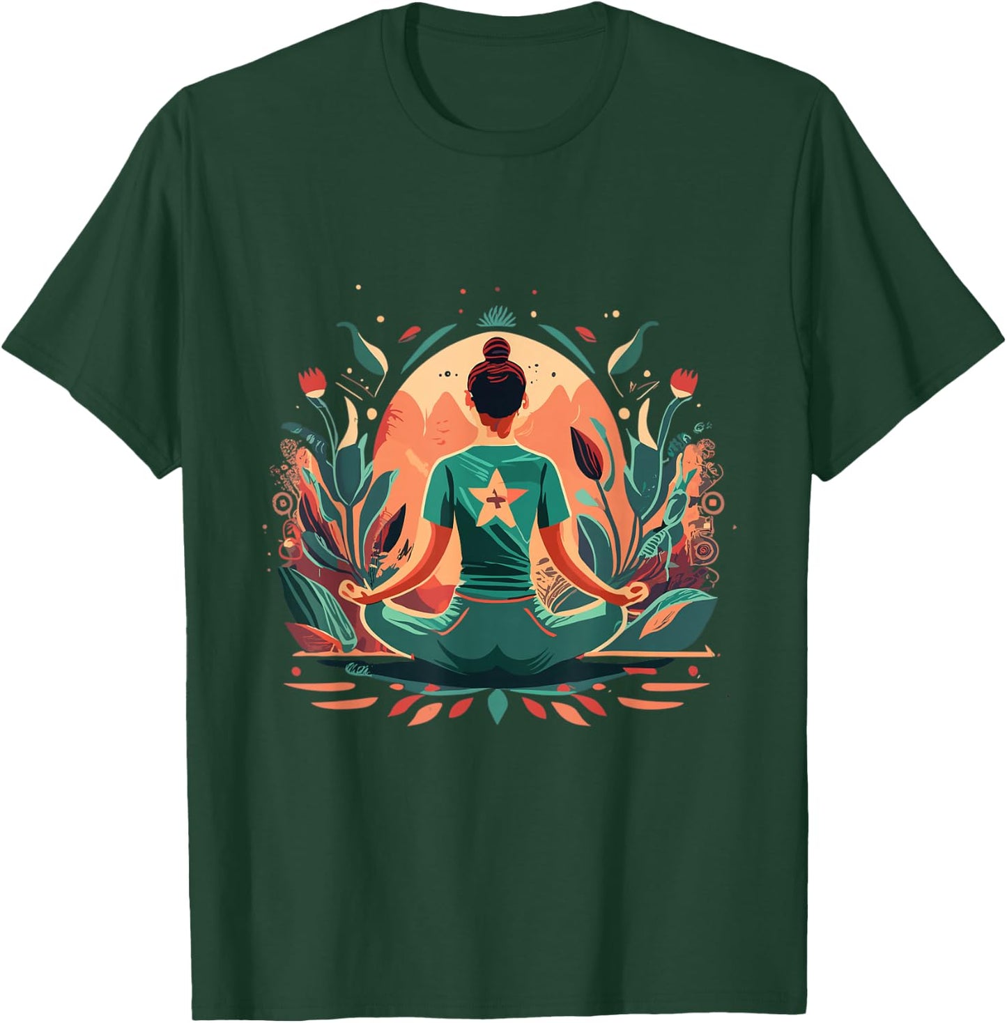 Yoga Meditation and Pilates , Blue T-Shirt - T-Shirt | Forest