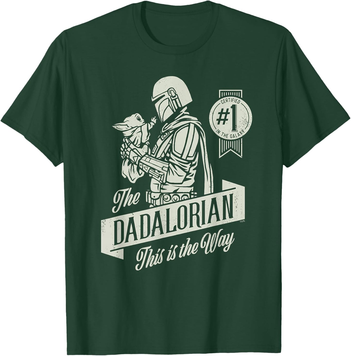Star Wars The Mandalorian and Grogu Dadalorian Father's Day T-Shirt - T-Shirt | Forest